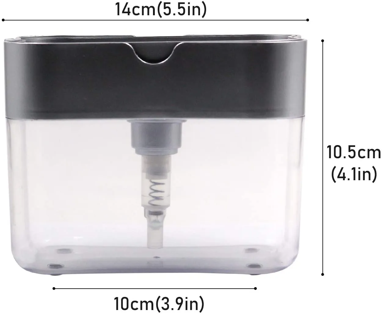 1264 2-in-1 Liquid Soap Dispenser on Countertop with Sponge Holder