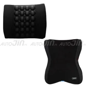 12v lumbar massager & long neck support memory foam