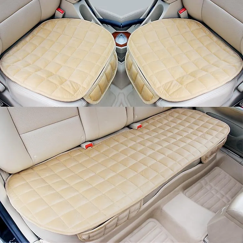 3 Pcs Car Seat Cover Front Rear Fabric Cushion Breathable Protector Mat Pad Car Universal Auto Interior Styling Truck SUV Van - S4054030 47 - HRK4001