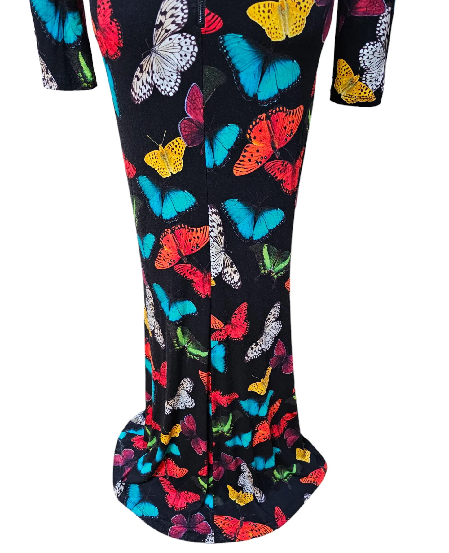 Alice and Olivia Pre-owned Rosaria Butterfly Print Maxi Dress Petite Tall