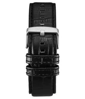 Alligator Embossed Black Leather 26mm Strap