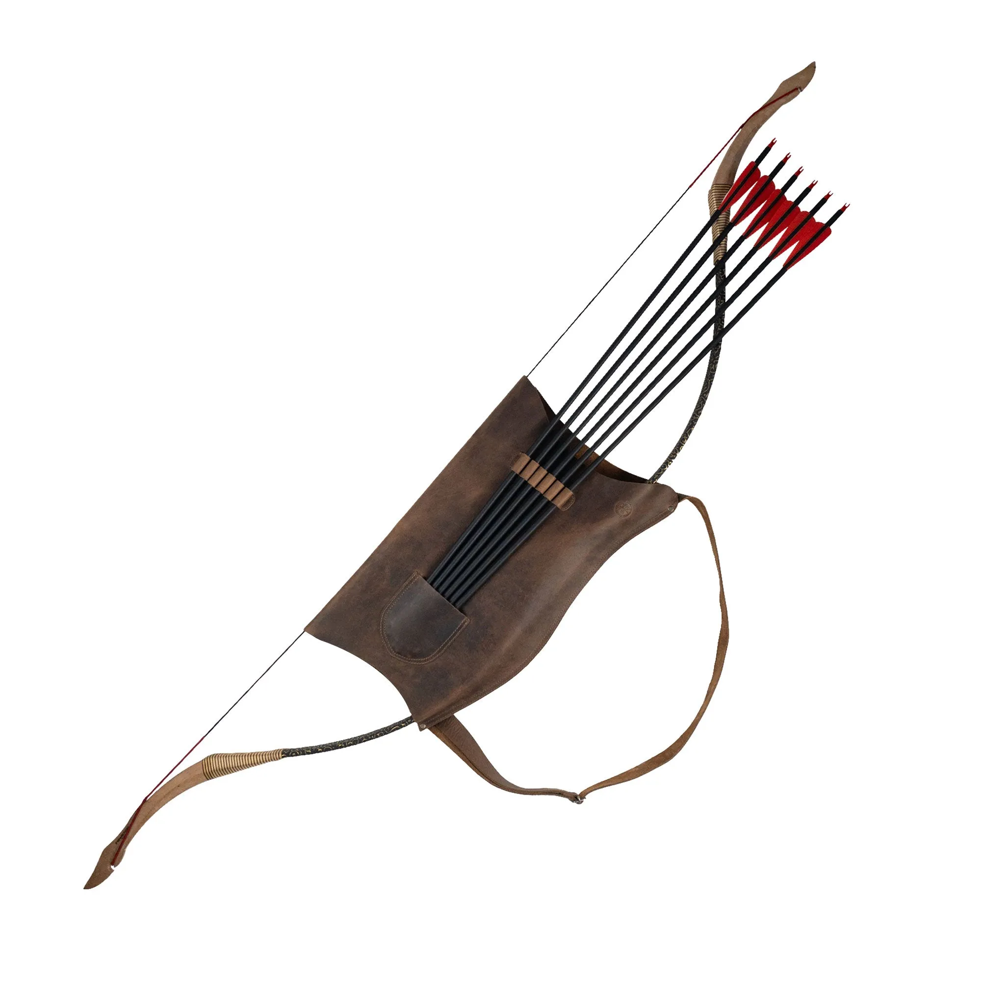 Archery Bow Carrier with Arrow Slots