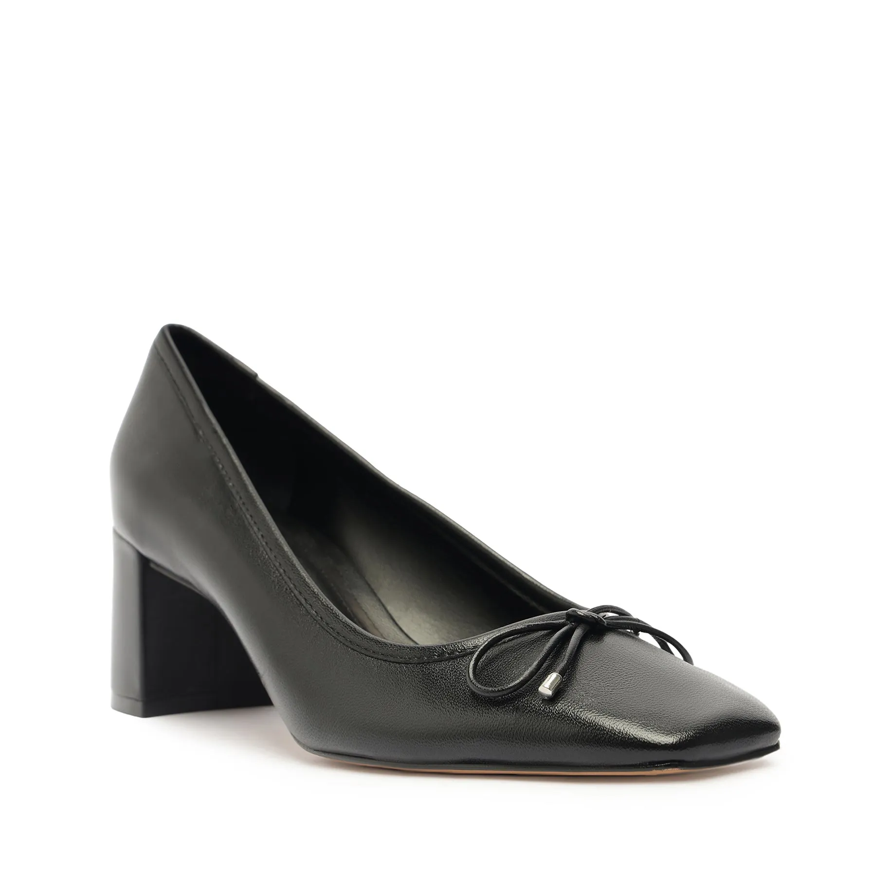 Arissa Block Leather Pump