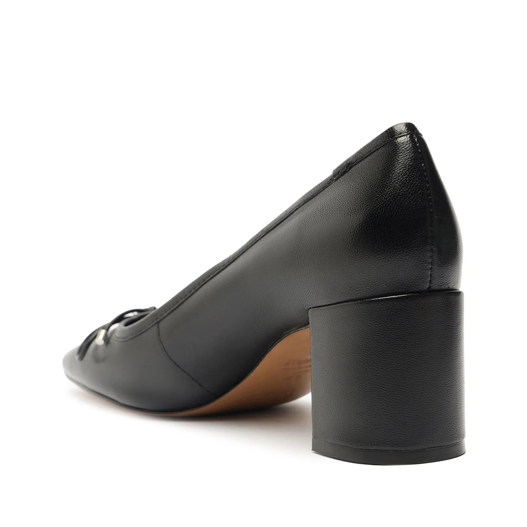 Arissa Block Leather Pump