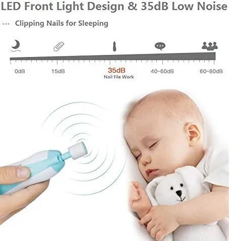 Baby Nail Trimmer File with LED Light