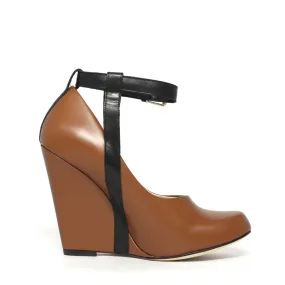 Bally Deodara Women's Wedge Platform Heels With Ankle Whisky Strap