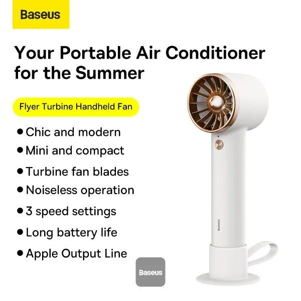 Baseus Flyer Turbine Handheld Fan 4000mAh White