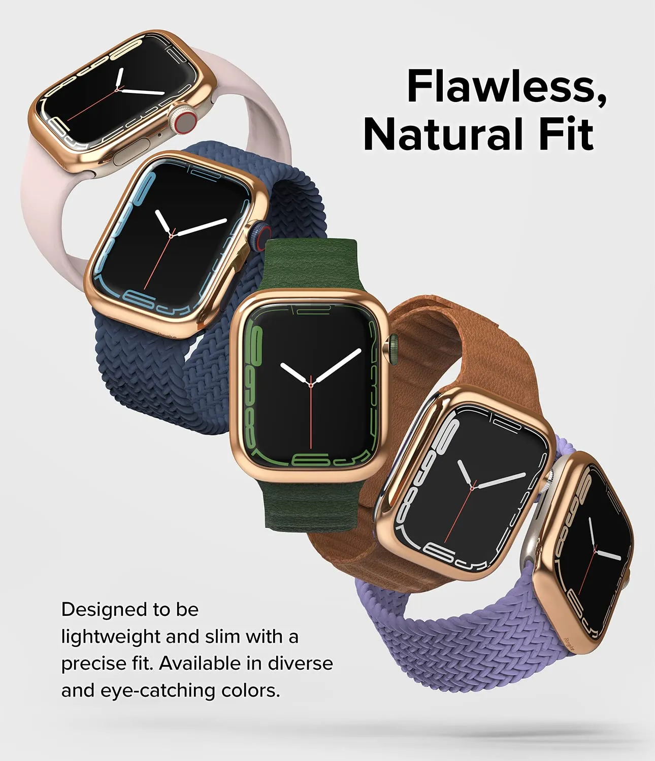 Bezel Styling Compatible with Apple Watch 7 41mm - Rose Gold (41-02)