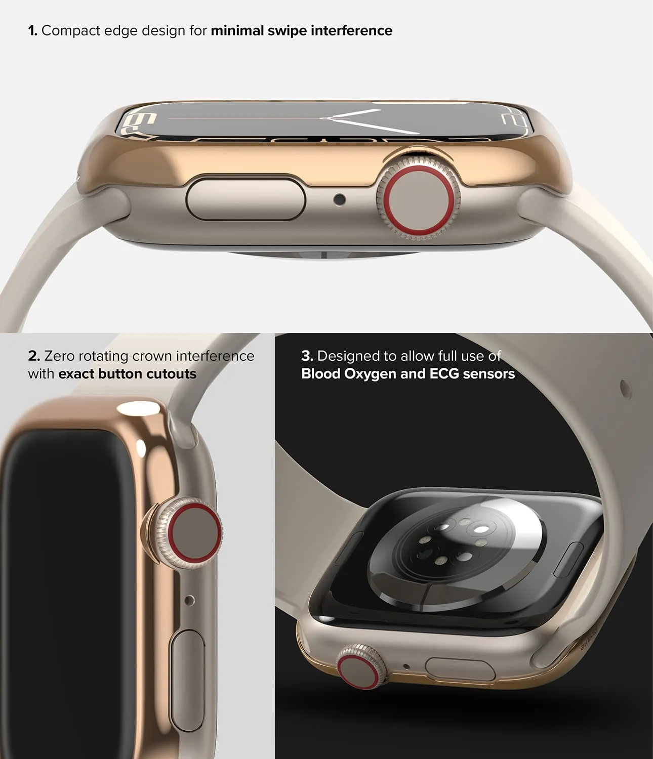 Bezel Styling Compatible with Apple Watch 7 41mm - Rose Gold (41-02)