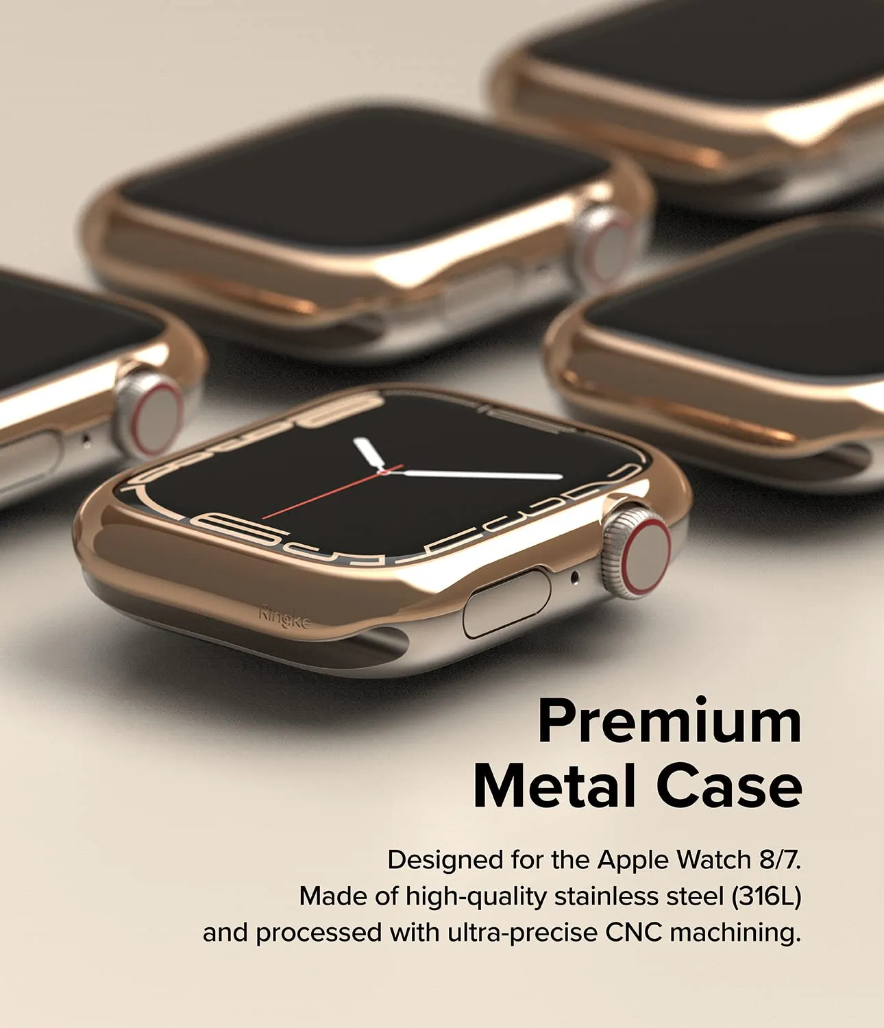 Bezel Styling Compatible with Apple Watch 7 41mm - Rose Gold (41-02)