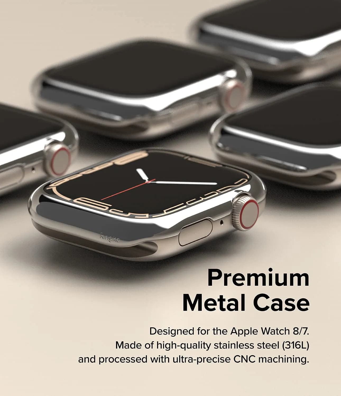 Bezel Styling Compatible with Apple Watch 7 41mm - Silver (41-01)