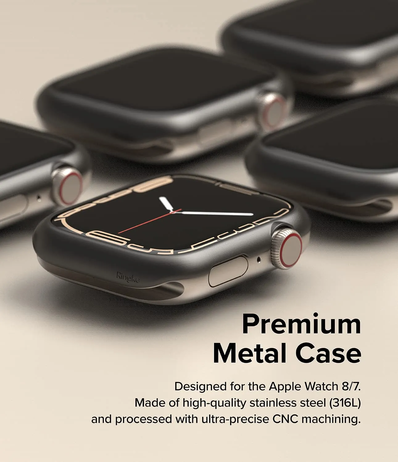 Bezel Styling Compatible with Apple Watch 7 45mm - Gray (45-06)