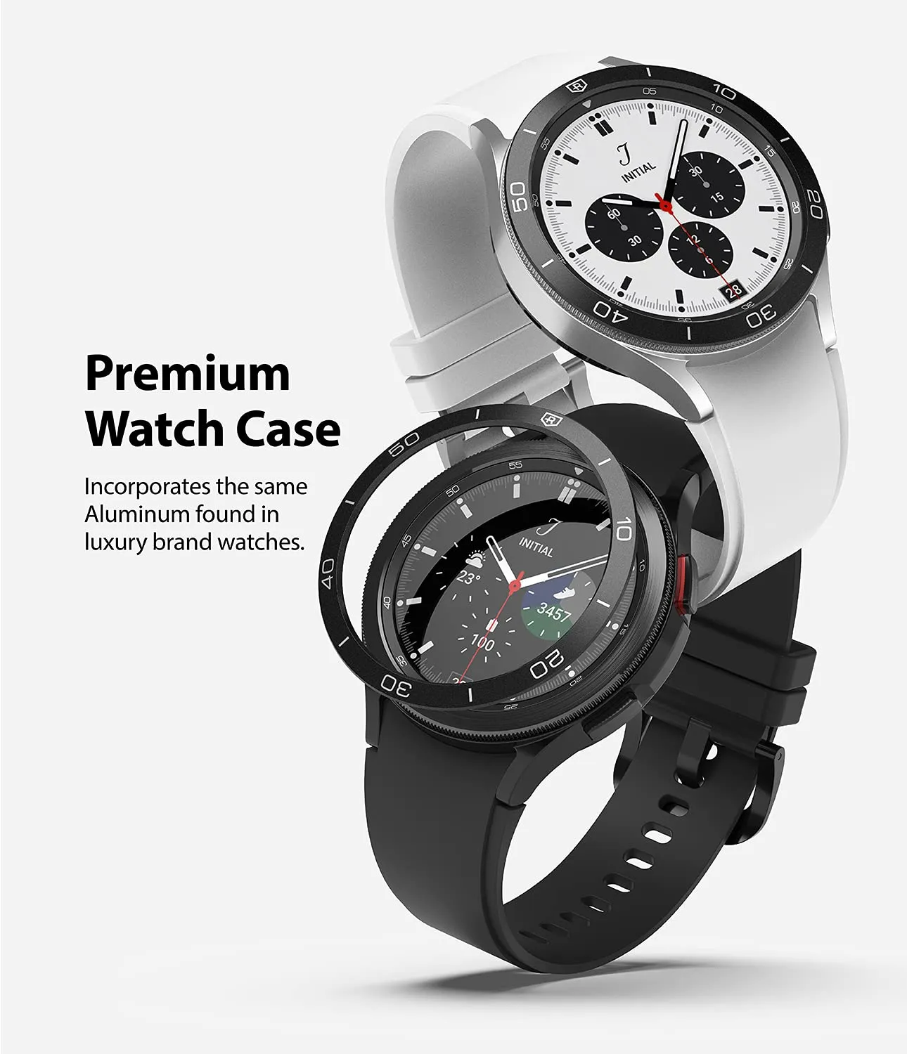 Bezel Styling Compatible with Samsung Galaxy Watch 4 Classic 42mm - Black [42-15]