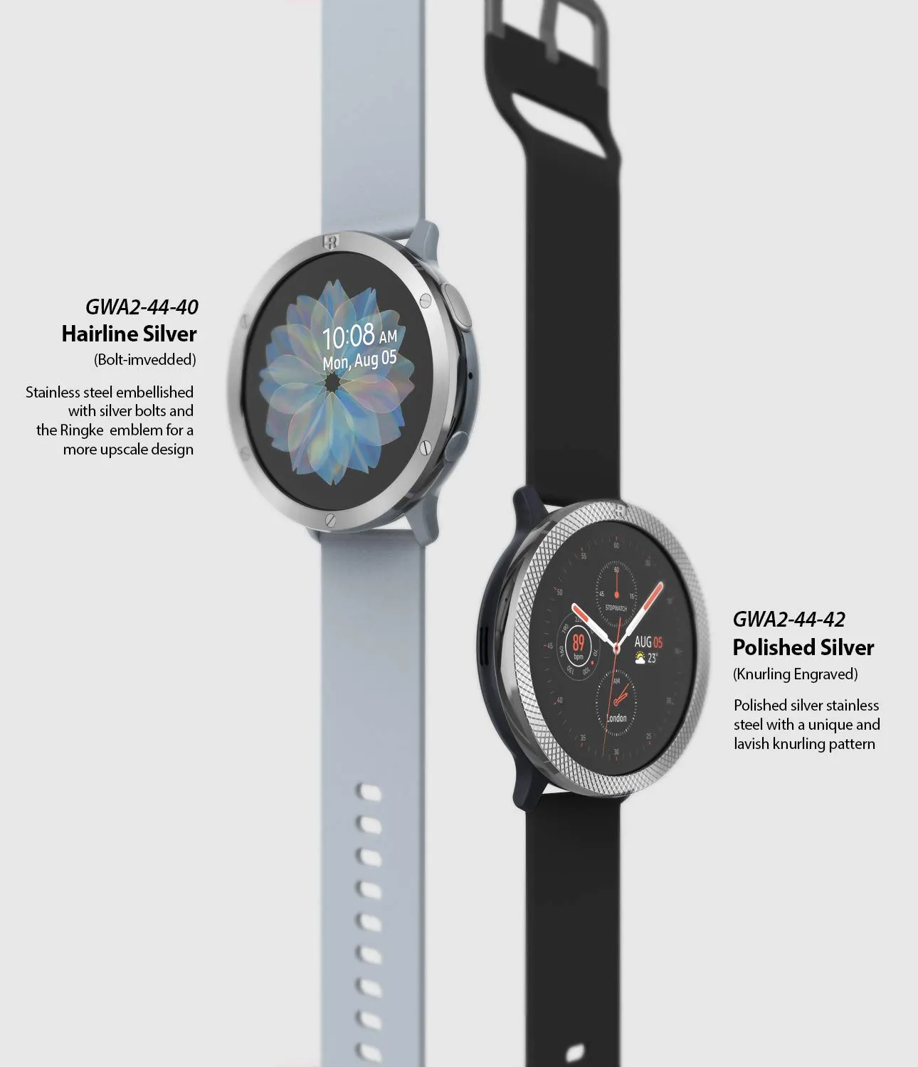 Bezel Styling Cover for Galaxy Watch Active 2 44mm (2019) - GW-A2-44-42 [Stainless Steel]