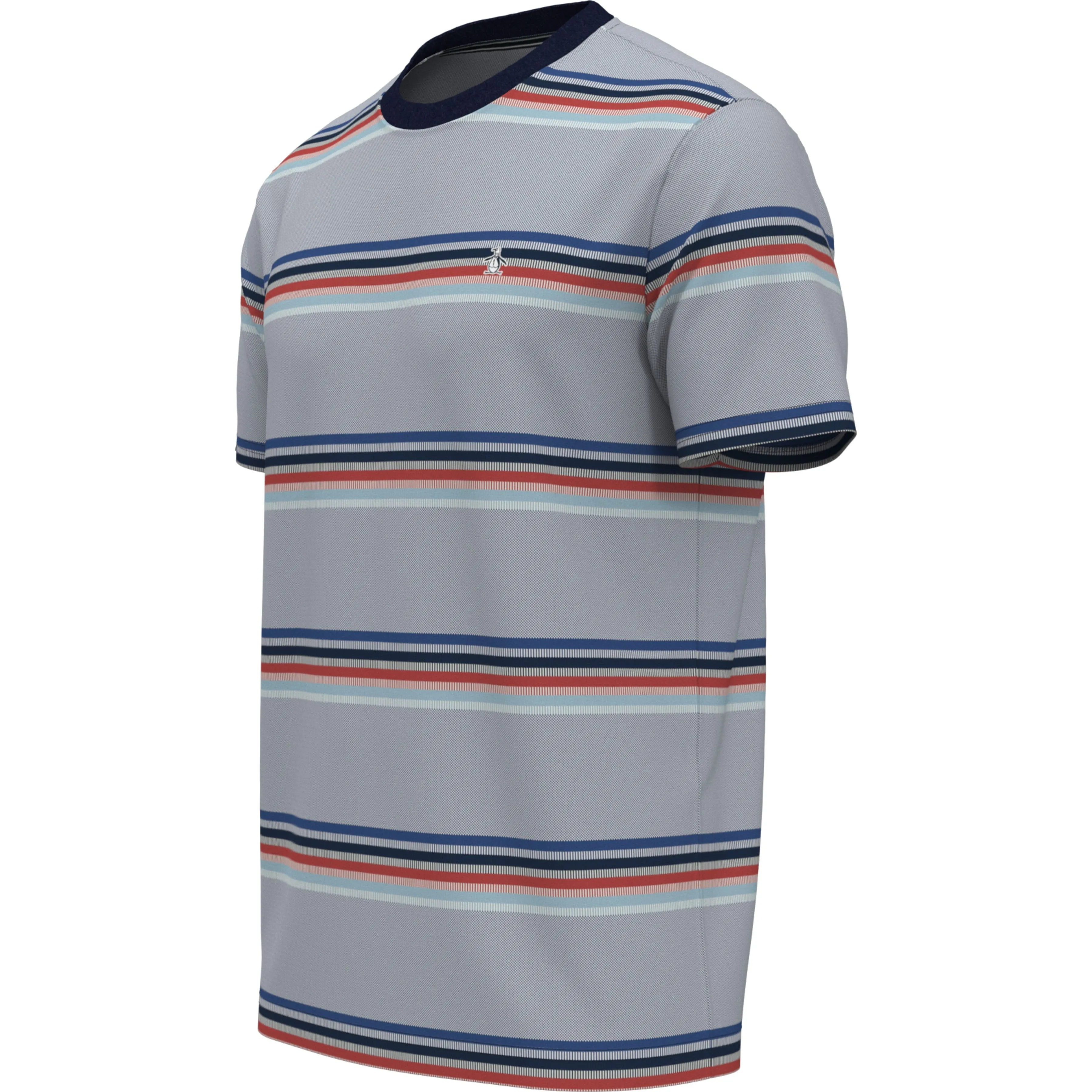 Birdseye Pique Engineered Stripe Tee