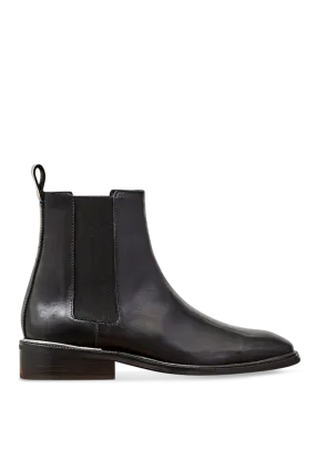 Classic Black Leather Ankle Boots