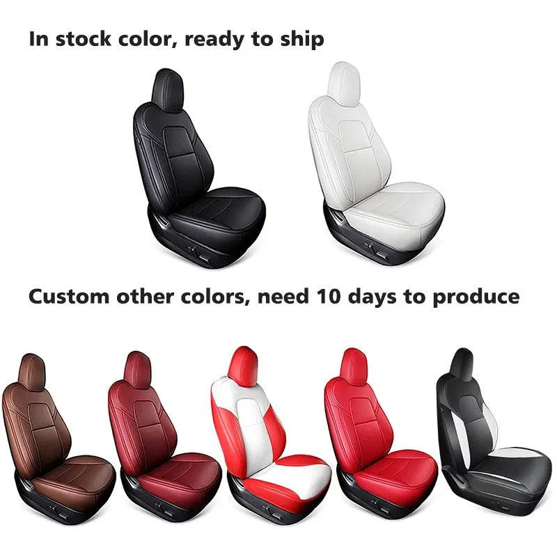 Custom Leather Seat Covers for Tesla Model 3 Rear Seats 2023 2022 2021 2020 2019 2018 2017