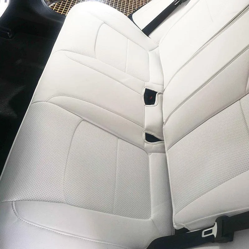 Custom Leather Seat Covers for Tesla Model 3 Rear Seats 2023 2022 2021 2020 2019 2018 2017