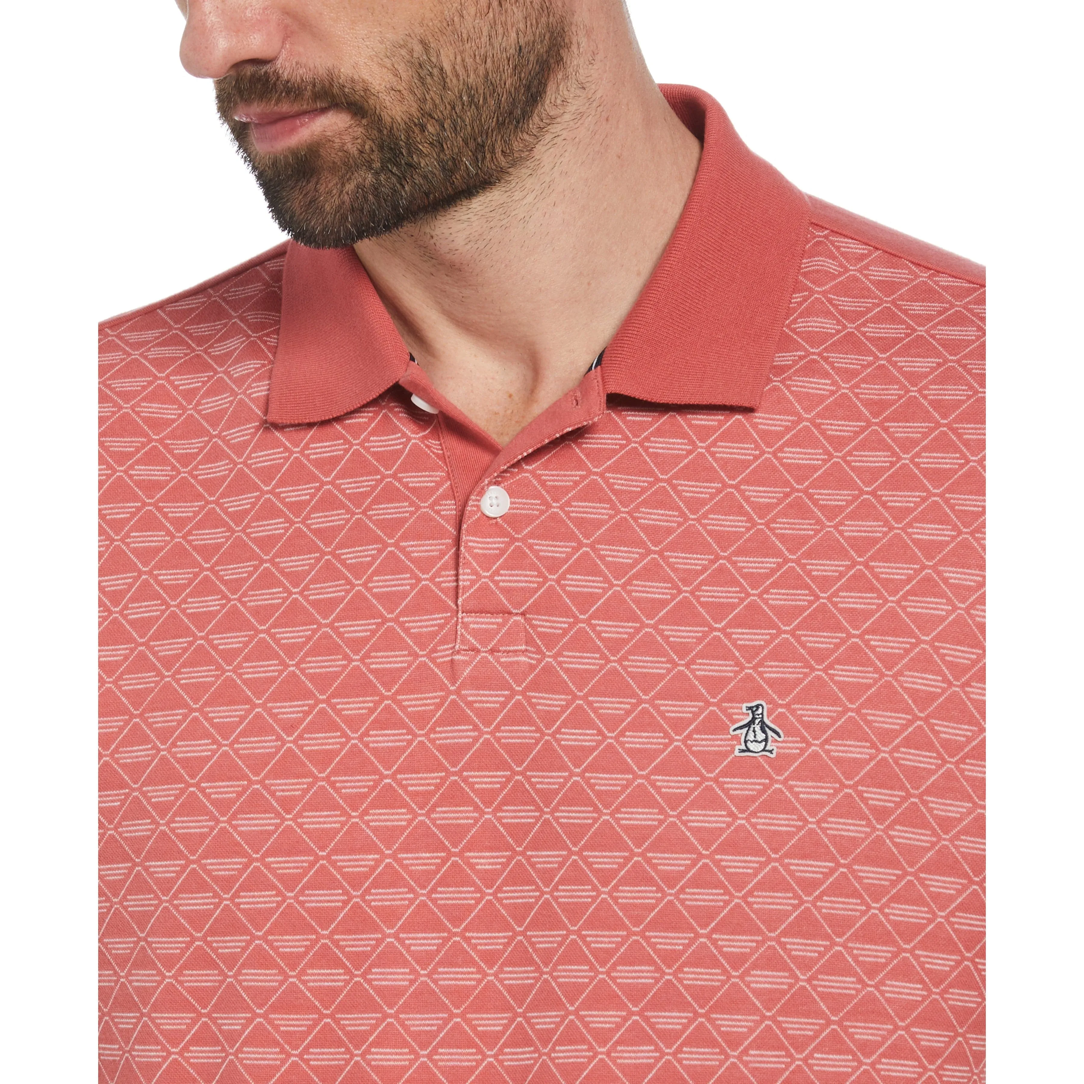 Diamond Jacquard Front Polo