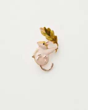 Enamel Dormouse Brooch