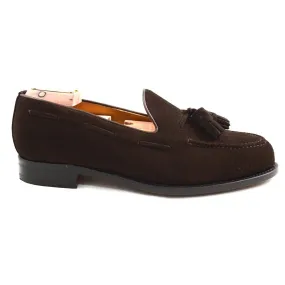 FACTORY SECOND Berwick 1707 Tasselled Slip On (8491) - Dark Brown Suede