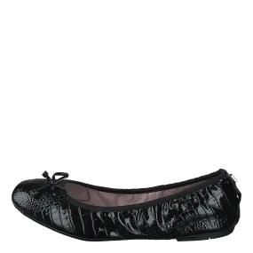 Frankie Black Patent Croc