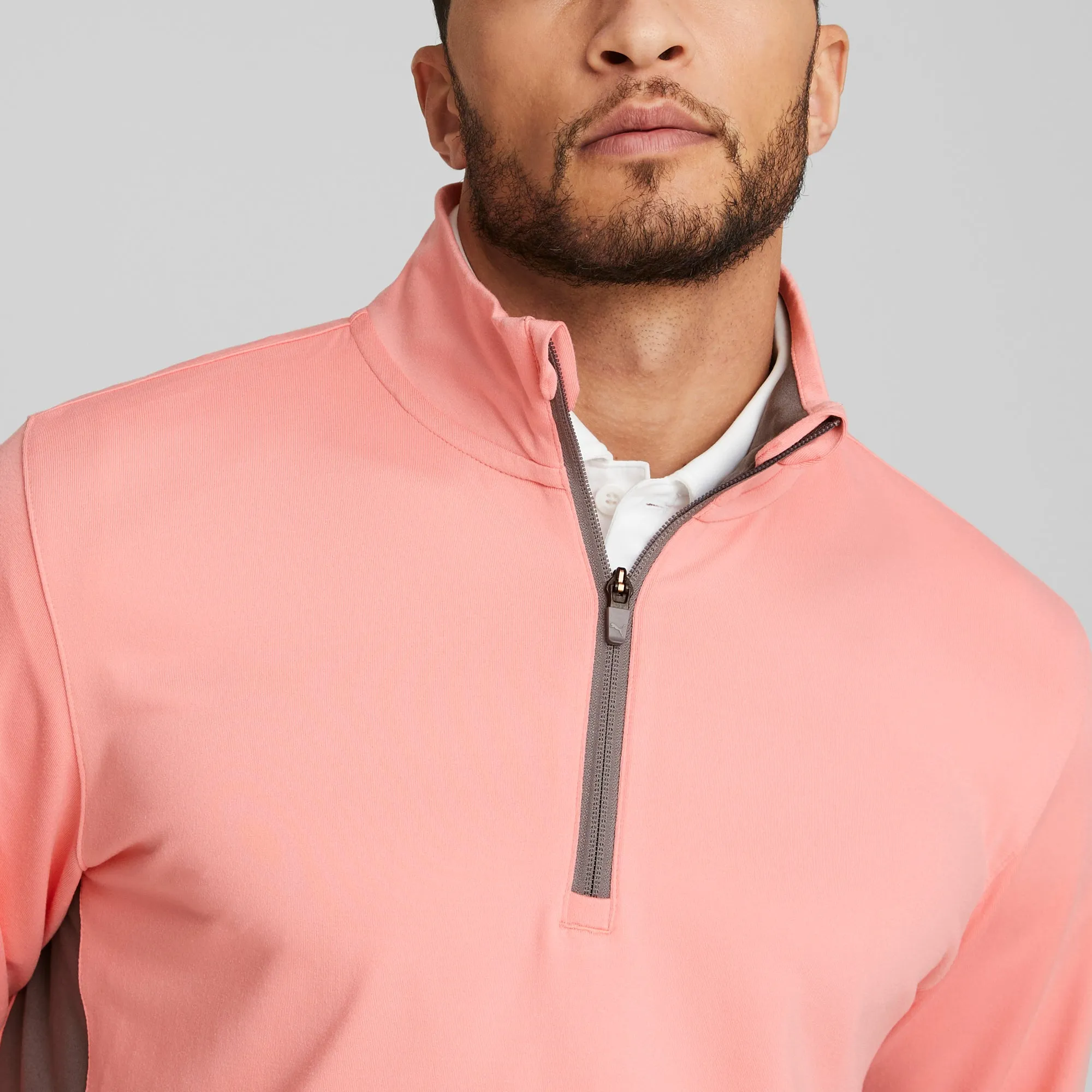 Gamer Golf 1/4 Zip | Flamingo Pink / Quiet Shade