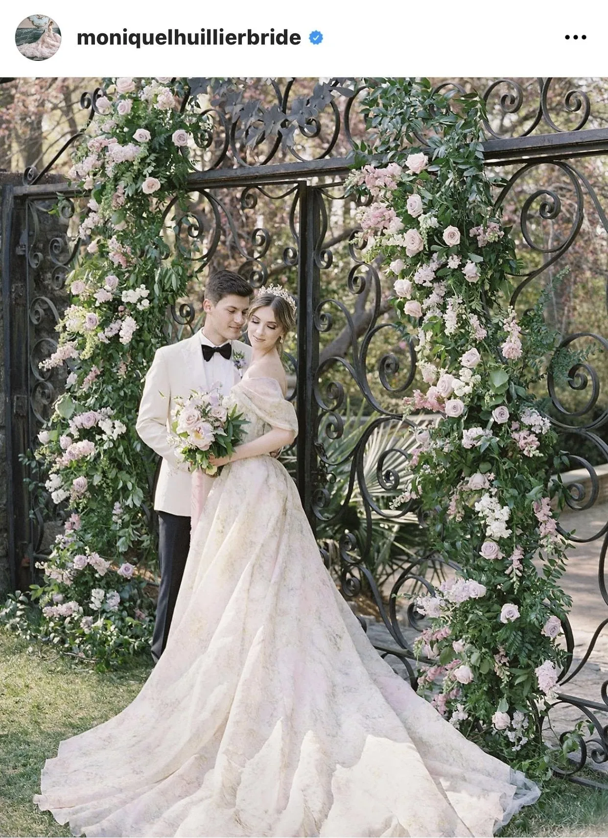 GENEVIEVE Gilded Blossoms Full Bridal Crown