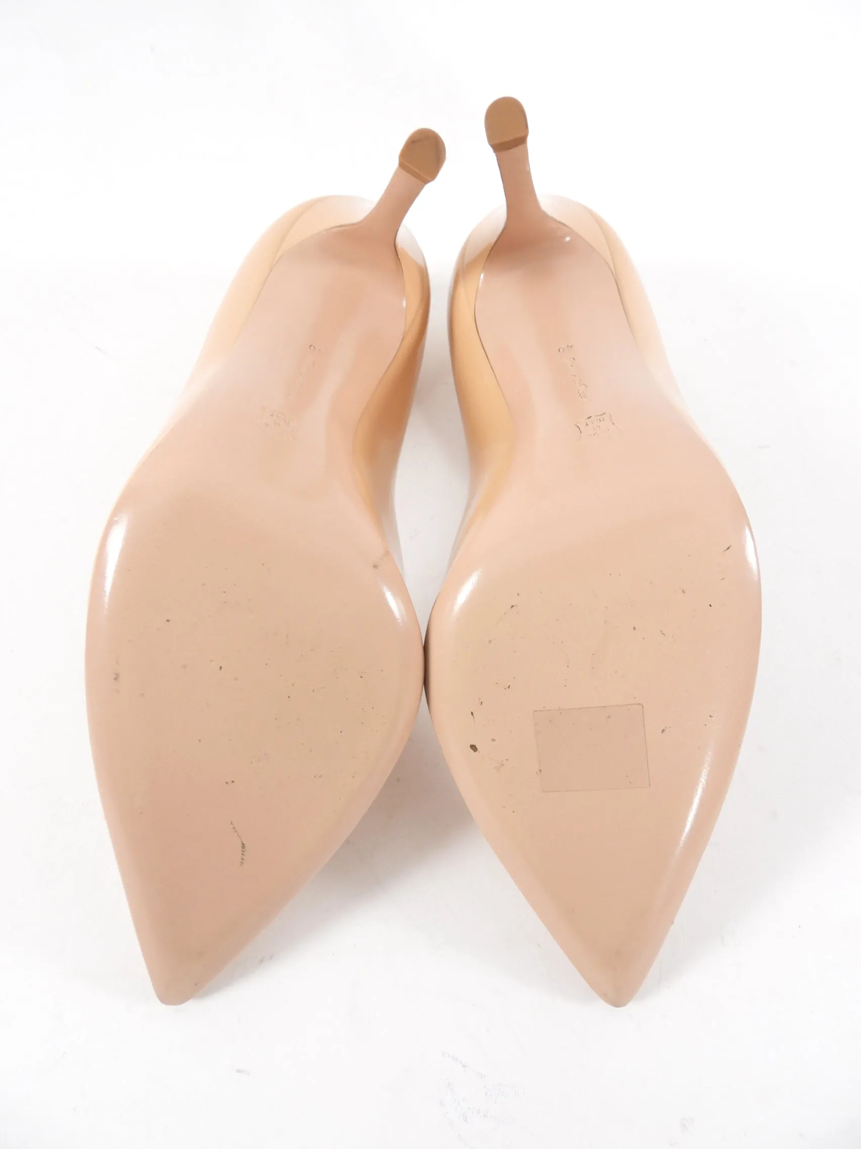 Gianvito Rossi Gianvito 105 Nude Beige Patent Leather Pumps - 40