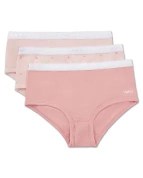 Girls' 3 Pair Pack Diamond Heart Multi Briefs