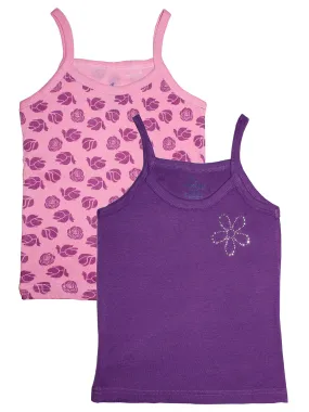 Girls Cotton Tank Top-Pack of 2