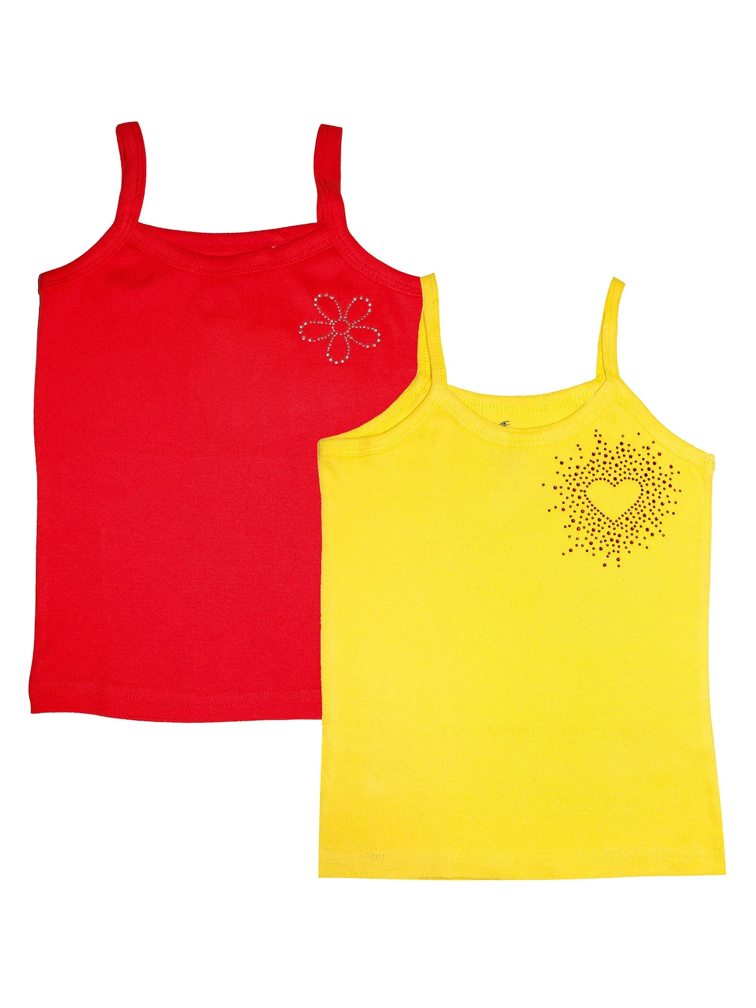 Girls Cotton Tank Top-Pack of 2