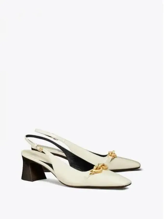 Jessa slingback pumps high heels 55mm light cream gold domestic product