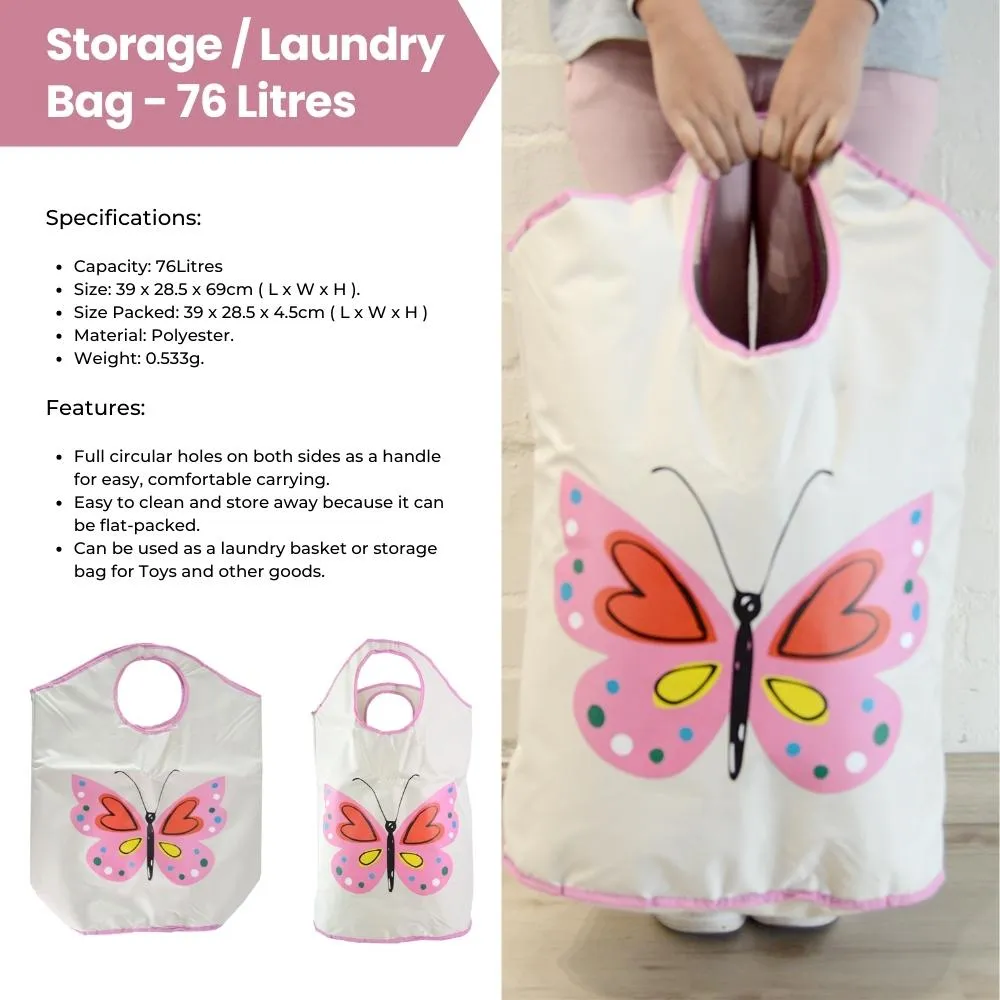 Laundry Storage Bag with Handles - 76L