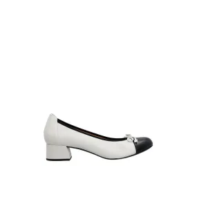 Lauto Women's Heels Pumps- Ivory/Black