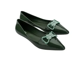 Melissa Pointy Classy AD Green Ballerinas For Women