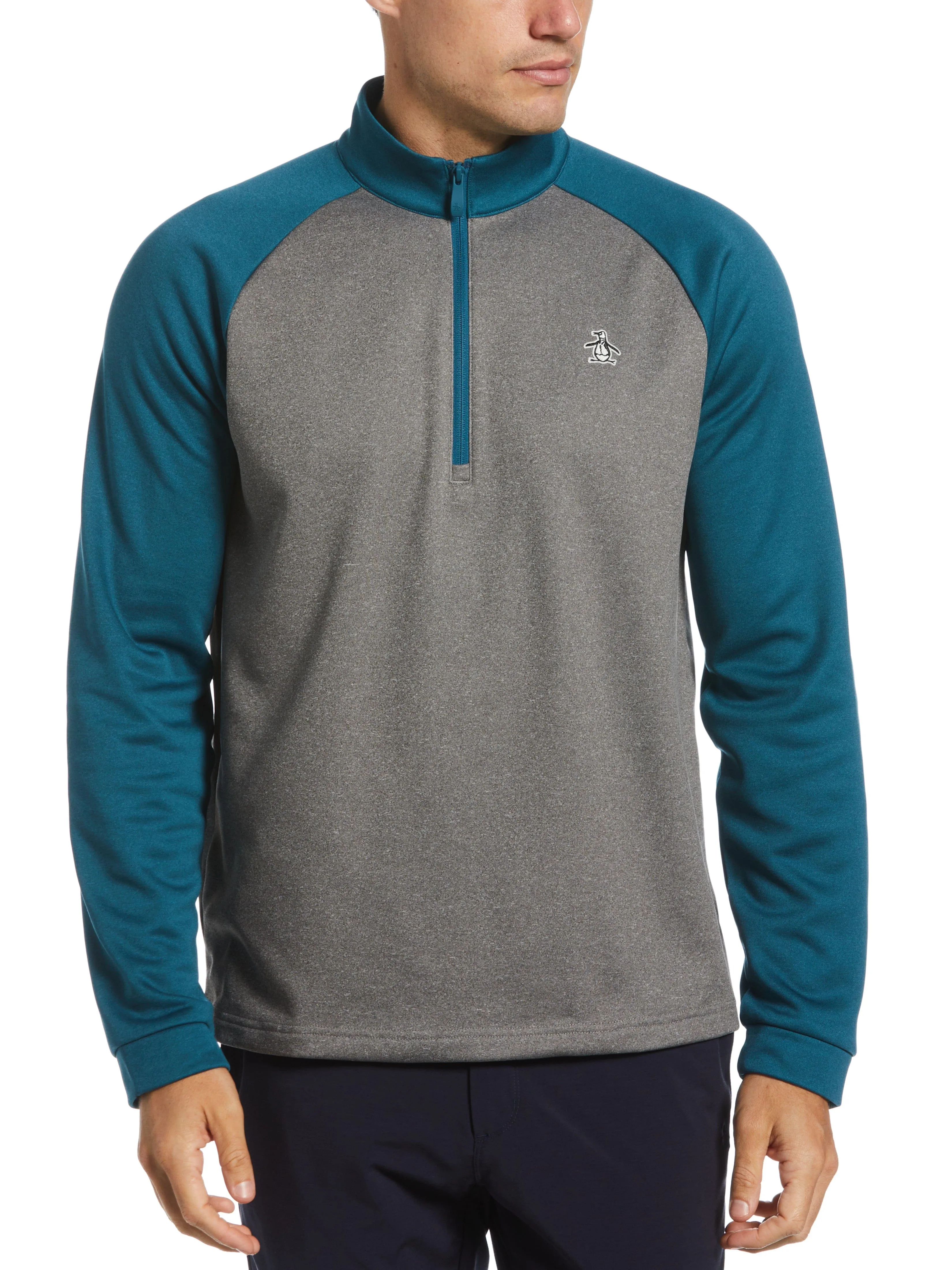 Men's 1/4 Zip Raglan Color Block Pullover