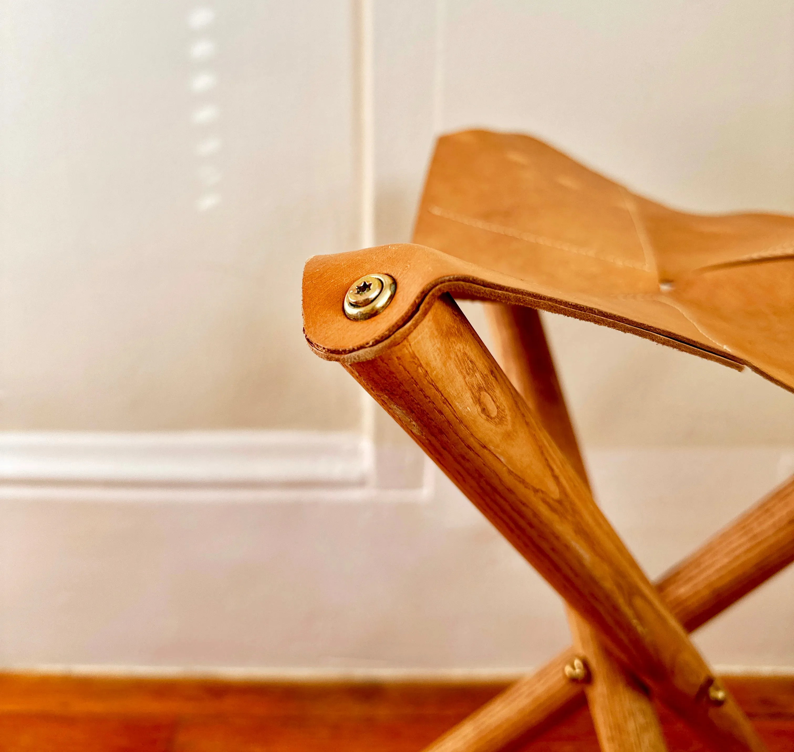 Pieced Leather Stool