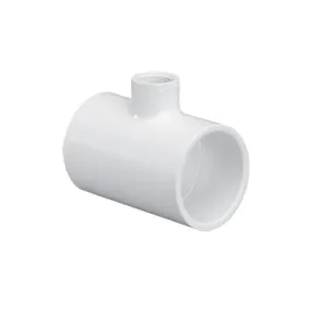 Schedule 40 PVC Pipe Reducing Tee Fitting - Slip x Slip x Slip