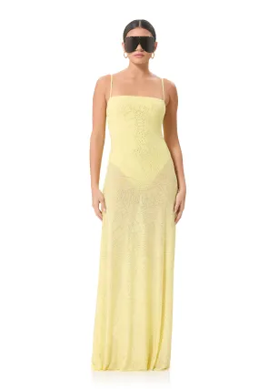 Shea Rhinestone Maxi Dress - Buttercup