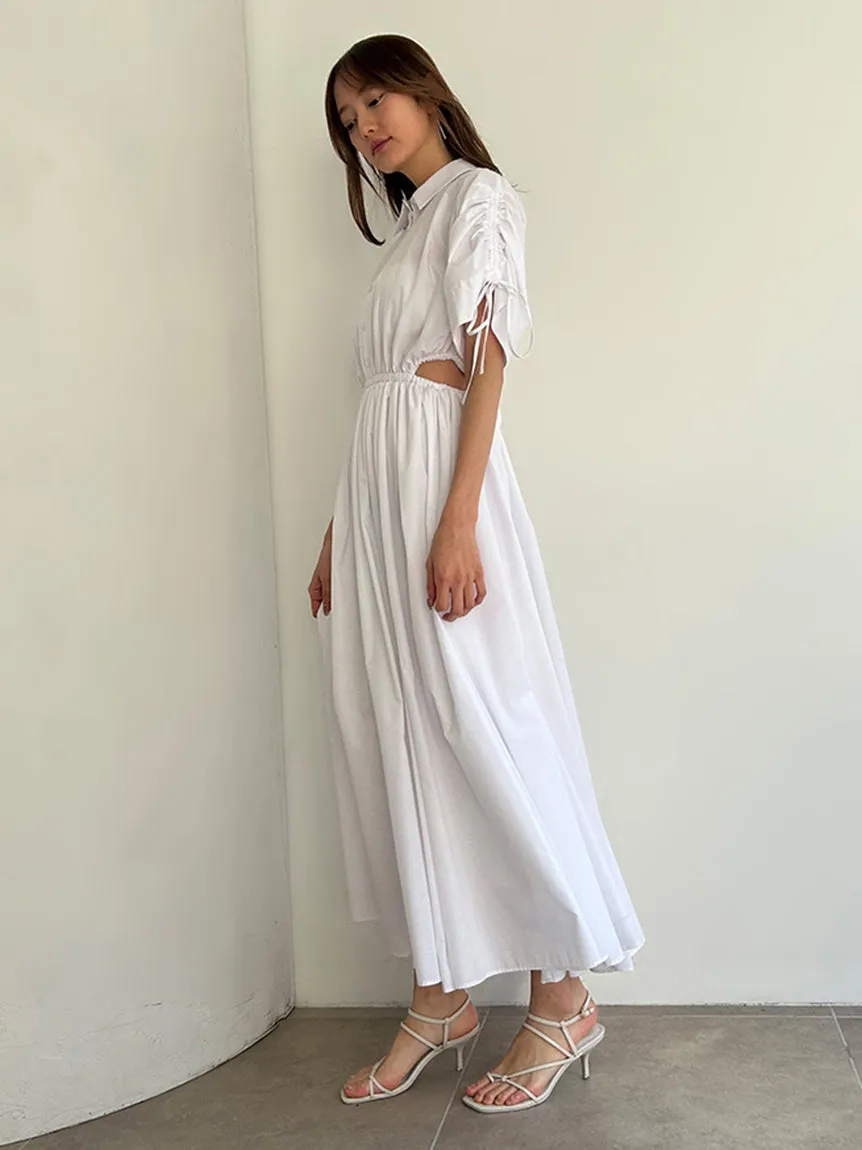 Sustainable Back Slit Maxi Shirt Dress