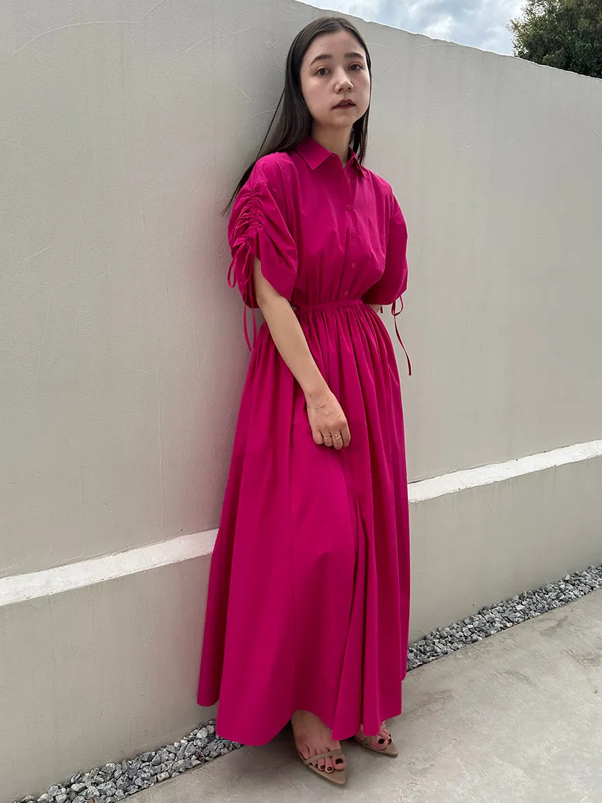 Sustainable Back Slit Maxi Shirt Dress