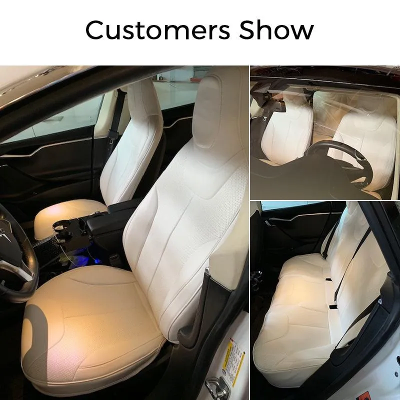 TAPTES® Seat Covers for 2012-2023 2024 Tesla Model S Front Seats, 100% OEM Style for Tesla Seat Covers