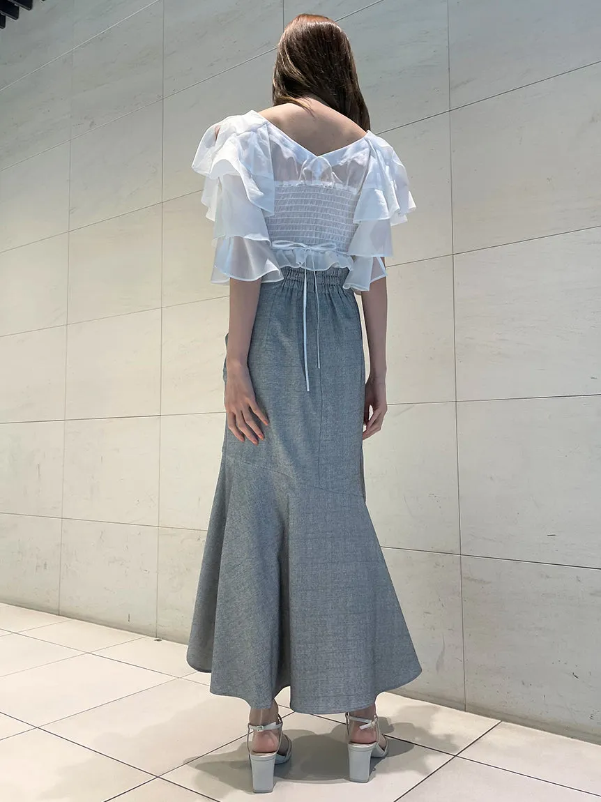 Tiered Ruffles Crop Blouse