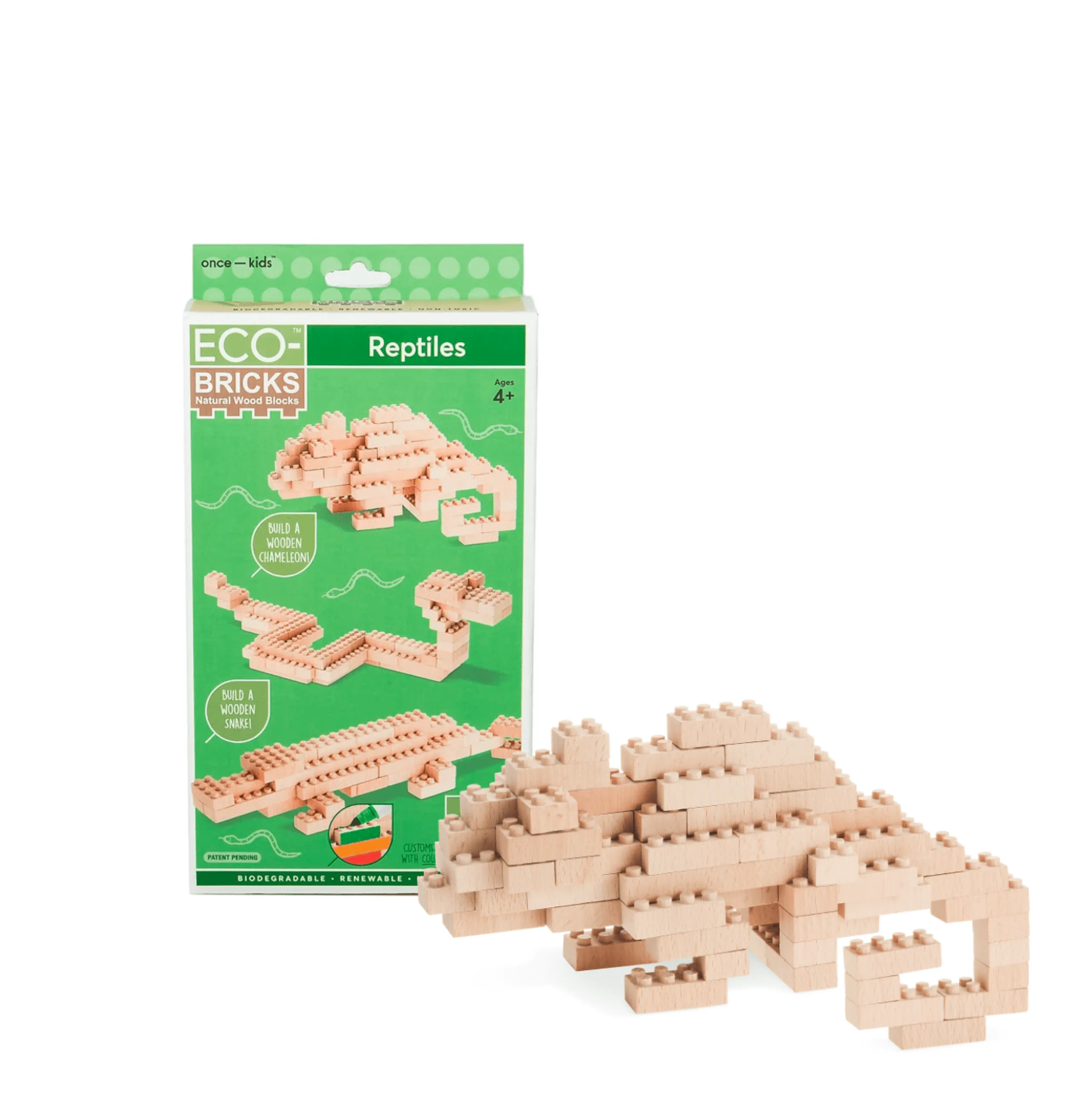 Wood Bricks 3 in 1 Builds - Reptiles