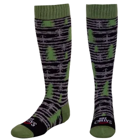 Youth Mid Volume Sock - Black Pine Tree